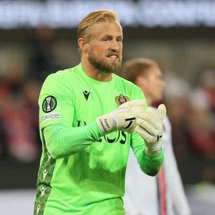 Goalkeeper Kasper Schmeichel Nice , Conference League, Cologne, Germany, 06 10 2022, 1 FC Cologne OGC Nice