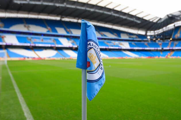 Premier League Manchester City v Fulham Corner flag at the Etihad ahead of the Premier League match Manchester City vs Fulham at Etihad Stadium, Manchester, United Kingdom, 5th November 2022 (Photo by Conor Molloy News Images) Manchester Etihad Stadium Manchester United, ManU Kingdom Copyright: xConorxMolloy NewsxImagesx