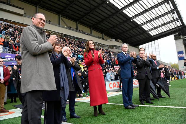 Picture by Allan McKenzie SWpix.com - 05 11 2022 - Rugby League - Rugby League World Cup 2021 - HRH The Princess of Wales - England v Papua New Guinea - DW Stadium, Wigan, England - England v Papua New Guinea SWP-1907-0001