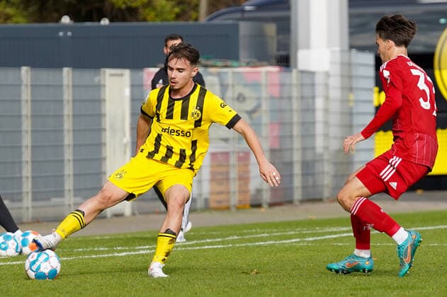 Sunday, 06 11 2022 Season 2022 2023 8 Matchday A Junior Bundesliga, U19 Bundesliga at Paul Janes Stadion, Düsseldorf, Germany Fortuna Düsseldorf 95 U19 BV Borussia Dortmund U19 Vasco Walz Borussia Dortmund U19 8