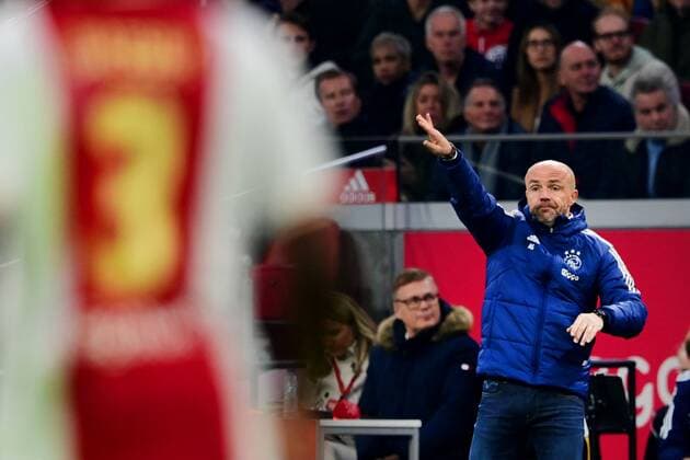 AMSTERDAM coach Alfred Schreuder of Ajax during the Dutch Eredivisie match between AFC Ajax and PSV at the Johan Cruijff ArenA on November 6, 2022 in Amsterdam, Netherlands ANP OLAF KRAAK Dutch Eredivisie 2022 2023 xVIxANPxSportx xxANPxIVx 457347110 originalFilename: 457347110.jpg