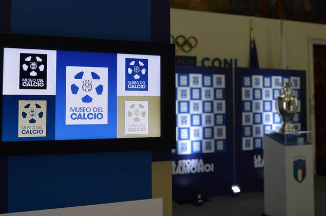 November 9, 2022, ROME, ITALY: Inauguration of the exhibition of soccer memorabilia from the 1930s La Storia siamo noi ( We are history ) at the CONI Hall of Honor, in Rome, Italy, 09 November 2022. From the cup won at the last European championships to many memorabilia that have accompanied the history of soccer in Italy: the national team, Nationalteam is on display in Rome at the CONI Hall of Honor today and tomorrow with some of the jewels of the Coverciano Football Museum. We are the story - the title of the exhibition open to the public on 9 and 10 November, with free admission - which will allow visitors to closely admire part of the immense heritage of memorabilia, trophies, jerseys, balls, shoes, memorabilia and images of all kinds related to the 112 years of the Azzurri available at the historic headquarters of the Football Museum, which has been located since 1990 next to the Federal Technical Center of Coverciano..ANSA FABIO CIMAGLIA Italy: soccer, exhibition La Storia siamo noi  - ZUMAa110 20221109_zaf_a110_011 Copyright: xFabioxCimagliax