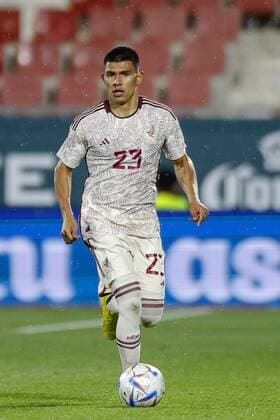 RECORD DATE NOT STATED Seleccion Mexicana 2022 Mexico 4-0 Irak Jesus Gallardo of Mexico during the game Mexico (Mexican national team, Nationalteam vs Iraq, friendly match of preparation prior to the start of the FIFA World Cup, WM, Weltmeisterschaft, Fussball Qatar 2022, at Montilivi Municipal Stadium, on November 9, 2022. <br><br> Jesus Gallardo de Mexico durante el partido Mexico (Seleccion Nacional Mexicana) vs Irak,amistoso de preparacion previo al inicio de la Copa Mundial de la FIFA Qatar 2022, en el Estadio Municipal de Montilivi, el 9 de noviembre de 2022. GIRONA ESPANA ESPANA  Copyright: xXavixBonillax 20221109180258_SM_MEX_IRA_GALLARDO98