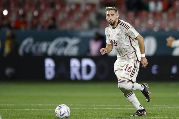 RECORD DATE NOT STATED Seleccion Mexicana 2022 Mexico 4-0 Irak Hector Herrera of Mexico during the game Mexico (Mexican national team, Nationalteam vs Iraq, friendly match of preparation prior to the start of the FIFA World Cup, WM, Weltmeisterschaft, Fussball Qatar 2022, at Montilivi Municipal Stadium, on November 9, 2022. <br><br> Hector Herrera de Mexico durante el partido Mexico (Seleccion Nacional Mexicana) vs Irak,amistoso de preparacion previo al inicio de la Copa Mundial de la FIFA Qatar 2022, en el Estadio Municipal de Montilivi, el 9 de noviembre de 2022. GIRONA ESPANA ESPANA  Copyright: xXavixBonillax 20221109180257_SM_MEX_IRA_HERRERA101