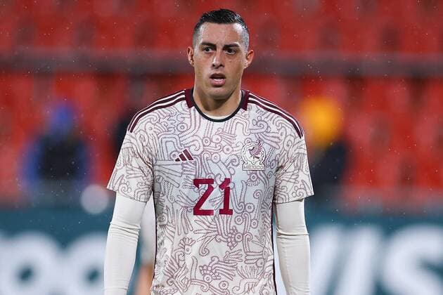 RECORD DATE NOT STATED Seleccion Mexicana 2022 Mexico vs Irak Rogelio Funes Mori of Mexico during the game Mexico (Mexican national team, Nationalteam vs Iraq, friendly match of preparation prior to the start of the FIFA World Cup, WM, Weltmeisterschaft, Fussball Qatar 2022, at Montilivi Municipal Stadium, on November 9, 2022. <br><br> Rogelio Funes Mori de Mexico durante el partido Mexico (Seleccion Nacional Mexicana) vs Irak,amistoso de preparacion previo al inicio de la Copa Mundial de la FIFA Qatar 2022, en el Estadio Municipal de Montilivi, el 9 de noviembre de 2022. GIRONA ESPANA ESPANA  Copyright: xEricxAlonsox 20221109162739_SM_MEX_IRA_FUNESMORI134