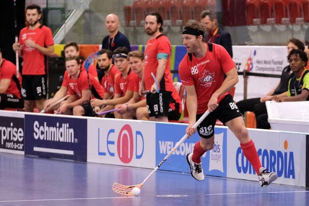 IFF Men s World Floorball Championship 2022 Canada vs Denmark - Canada Forward Brandon Barber (88) Winterthur AXA Arena Zürich Schweiz Copyright: xSergioxBrunettix