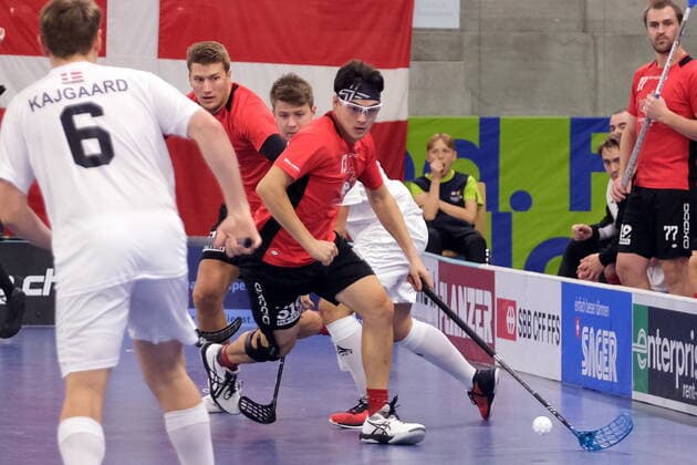 IFF Men s World Floorball Championship 2022 Canada vs Denmark - Canada Forward Patrick Mahoney (13) Winterthur AXA Arena Zürich Schweiz Copyright: xSergioxBrunettix
