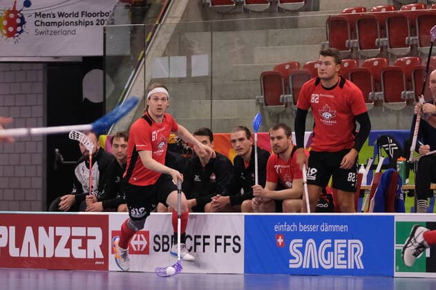 IFF Men s World Floorball Championship 2022 Canada vs Denmark - Canada Defender Eetu Lumiala (67) Winterthur AXA Arena Zürich Schweiz Copyright: xSergioxBrunettix