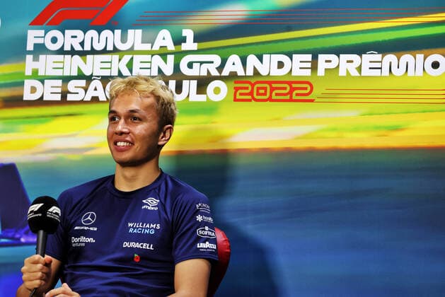 ALBON Alexander (tha), Williams Racing FW44, portrait conference de presse, press conference, PK, Pressekonferenz during the Formula 1 Heineken Grande Premio de Sao Paulo 2022, Sao Paulo Grand Prix Grand Prix 2022, 21st round of the 2022 FIA Formula One World Championship, WM, Weltmeisterschaft from November 11 to 13, 2022 on the Interlagos Circuit, in Sao Paulo, Brazil - F1 - SAO PAULO GRAND PRIX 2022 DPPI Panoramic BRAZIL_FIA_PRESS_CONF_THU_23
