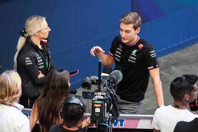 RUSSELL George (gbr), Mercedes AMG F1 Team W13, portrait during the Formula 1 Heineken Grande Premio de Sao Paulo 2022, Sao Paulo Grand Prix Grand Prix 2022, 21st round of the 2022 FIA Formula One World Championship, WM, Weltmeisterschaft from November 11 to 13, 2022 on the Interlagos Circuit, in Sao Paulo, Brazil - F1 - SAO PAULO GRAND PRIX 2022 DPPI Panoramic  00122047_AV6_2480