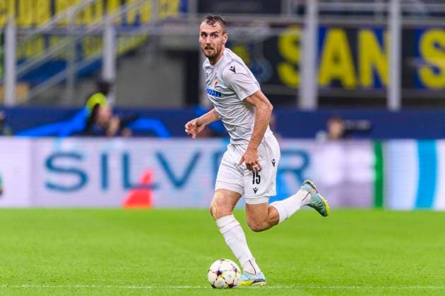 Milan, Italy October 26 Tomas Chory of Viktoria Plzen in action during the UEFA Champions League group C match between FC Internazionale and Viktoria Plzen at San Siro Stadium on October 26, 2022 in Milan, Italy Photo by Marcio Machado Eurasia Sport Images Milan San Siro Stadium Italy  Copyright: x x2022xEurasiaxSportxImagesx