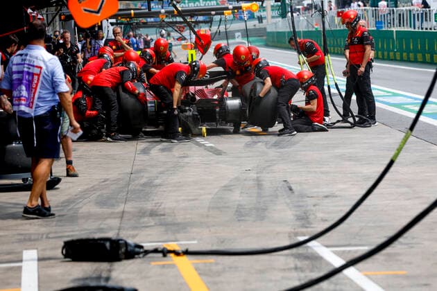 16 Charles Leclerc MCO, Scuderia Ferrari , F1 Grand Prix of Brazil at Autodromo Jose Carlos Pace on November 11, 2022 in Sao Paulo, Brazil Photo by HOCH ZWEI Sao Paulo Brazil