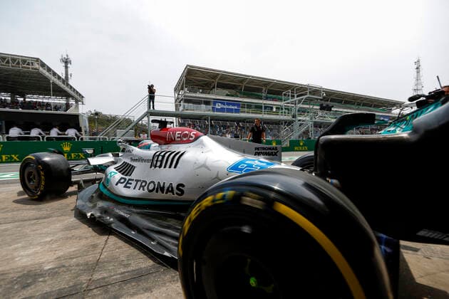 63 George Russell GBR, Mercedes AMG Petronas F1 Team , F1 Grand Prix of Brazil at Autodromo Jose Carlos Pace on November 11, 2022 in Sao Paulo, Brazil Photo by HOCH ZWEI Sao Paulo Brazil