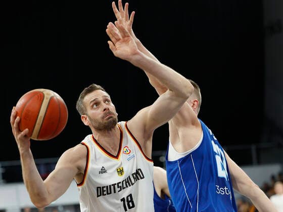 11 11 2022, Germany vs Finland, FIBA Basketball, World Cup Qualifiers, Germany, Bamberg, Brose Arena, In picture from left Jonas Wohlfahrt Bottermann Germany and Alexander Madsen Finland Copyright: HMBxMedia xHeikoxBecker