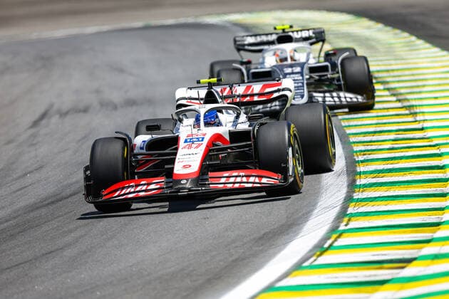 47 SCHUMACHER Mick (ger), Haas F1 Team VF-22 Ferrari, action during the Formula 1 Heineken Grande Premio de Sao Paulo 2022, Sao Paulo Grand Prix Grand Prix 2022, 21st round of the 2022 FIA Formula One World Championship, WM, Weltmeisterschaft from November 11 to 13, 2022 on the Interlagos Circuit, in Sao Paulo, Brazil - F1 - SAO PAULO GRAND PRIX 2022 DPPI Panoramic  20221112_GOOD4643