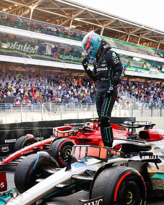 RUSSELL George (gbr), Mercedes AMG F1 Team W13, portrait during the Formula 1 Heineken Grande Premio de Sao Paulo 2022, Sao Paulo Grand Prix Grand Prix 2022, 21st round of the 2022 FIA Formula One World Championship, WM, Weltmeisterschaft from November 11 to 13, 2022 on the Interlagos Circuit, in Sao Paulo, Brazil - F1 - SAO PAULO GRAND PRIX 2022 DPPI Panoramic  00122047__V2_0281
