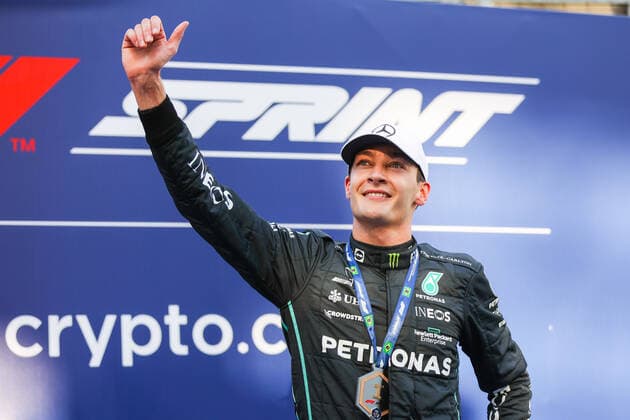 RUSSELL George (gbr), Mercedes AMG F1 Team W13, portrait during the Formula 1 Heineken Grande Premio de Sao Paulo 2022, Sao Paulo Grand Prix Grand Prix 2022, 21st round of the 2022 FIA Formula One World Championship, WM, Weltmeisterschaft from November 11 to 13, 2022 on the Interlagos Circuit, in Sao Paulo, Brazil - F1 - SAO PAULO GRAND PRIX 2022 DPPI Panoramic  00122047_AV6_4147