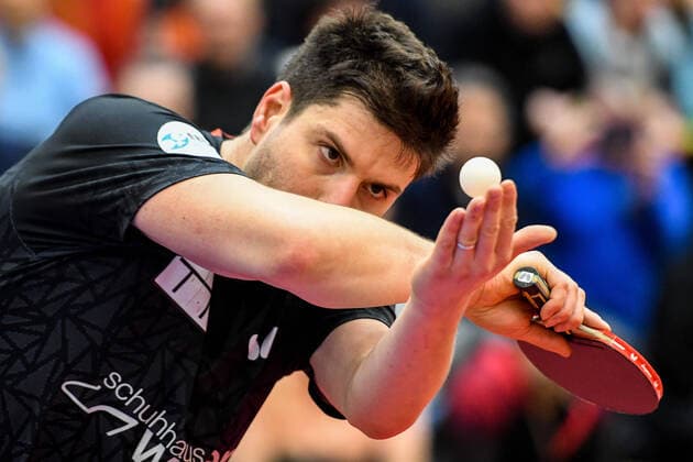 Bilder des Jahres, Sport 11 November Sport Themen der Woche KW45 Sport Bilder des Tages GER, ETTU Champions League, TTC Neu-Ulm vs K.S. Dekorglass Dzialdowo 13.11.2022, Sporthalle der Hermann-Köhl-Schule, Pfaffenhofen, GER, ETTU Champions League, TTC Neu-Ulm vs K.S. Dekorglass Dzialdowo, im Bild Dimitrij Ovtcharov (Neu-Ulm) *** GER, ETTU Champions League, TTC Neu Ulm vs K S Dekorglass Dzialdowo 13 11 2022, Sporthalle der Hermann Köhl Schule, Pfaffenhofen, GER, ETTU Champions League, TTC Neu Ulm vs K S Dekorglass Dzialdowo, in picture Dimitrij Ovtcharov Neu Ulm nordphotoxGmbHx xHafner nph00200