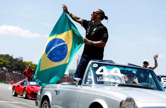 44 Lewis Hamilton GBR, Mercedes AMG Petronas F1 Team , F1 Grand Prix of Brazil at Autodromo Jose Carlos Pace on November 13, 2022 in Sao Paulo, Brazil Photo by HOCH ZWEI Sao Paulo Brazil