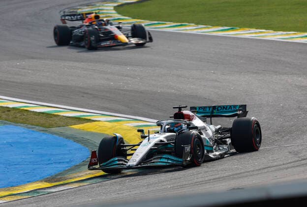63 George Russell GBR, Mercedes AMG Petronas F1 Team , F1 Grand Prix of Brazil at Autodromo Jose Carlos Pace on November 13, 2022 in Sao Paulo, Brazil Photo by HOCH ZWEI Sao Paulo Brazil