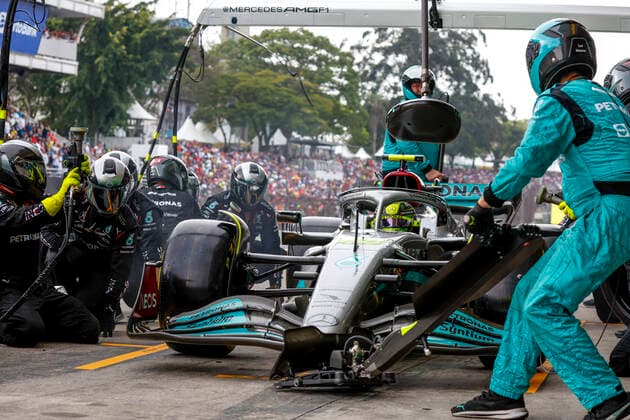 44 Lewis Hamilton GBR, Mercedes AMG Petronas F1 Team , F1 Grand Prix of Brazil at Autodromo Jose Carlos Pace on November 13, 2022 in Sao Paulo, Brazil Photo by HOCH ZWEI Sao Paulo Brazil