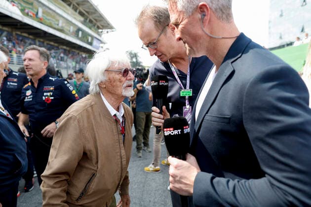 Bernie Ecclestone GBR , Florian König DEU , Ralf Schumacher DEU , F1 Grand Prix of Brazil at Autodromo Jose Carlos Pace on November 13, 2022 in Sao Paulo, Brazil Photo by HOCH ZWEI Sao Paulo Brazil