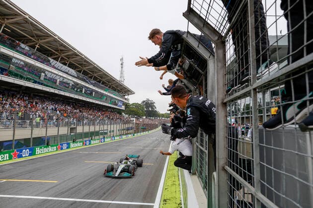 44 Lewis Hamilton GBR, Mercedes AMG Petronas F1 Team , F1 Grand Prix of Brazil at Autodromo Jose Carlos Pace on November 13, 2022 in Sao Paulo, Brazil Photo by HOCH ZWEI Sao Paulo Brazil