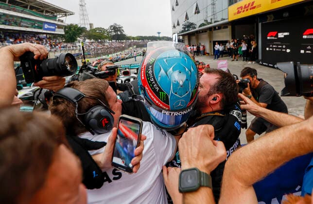 63 George Russell GBR, Mercedes AMG Petronas F1 Team , F1 Grand Prix of Brazil at Autodromo Jose Carlos Pace on November 13, 2022 in Sao Paulo, Brazil Photo by HOCH ZWEI Sao Paulo Brazil