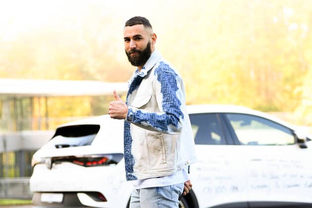 Karim BENZEMA FOOTBALL : Arrivee des joueurs de l equipe de France a Clairefontaine - 14 11 2022 JBAutissier Panoramic 