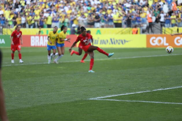 RECORD DATE NOT STATED November 15, 2022, Sao Paulo, Brazil: Soccer Match between the teams from Brazil and Canada, held at Neo Quimica Arena Stadium, in Sao Paulo, in a preparatory confrontation for the Women s Soccer World Cup, scheduled for 2023. The Brazilian Women s Soccer Team won the match by score of 2-1, with goals scored by Bia Zaneratto and Aninha.  Copyright: xLecoxVianax
