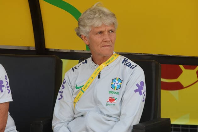 Brasil x Canadá SÃO PAULO, SP - 15.11.2022: BRASIL X CANADÁ - The coach of the Brazilian women& 39;s soccer team Pia Sundhage during the friendly between the women& 39;s teams of Brazil x Canada held at the Neo Química Arena in São Paulo this Tuesday afternoon (15). (Photo: Yuri Murakami Fotoarena) x2294133x  YurixMurakami