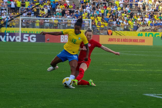Brasil x Canadá SÃO PAULO, SP - 15.11.2022: BRASIL X CANADÁ - Geyse during the friendly between the women& 39;s teams of Brazil x Canada held at Neo Química Arena in São Paulo this Tuesday afternoon (15). (Photo: Yuri Murakami Fotoarena) x2294138x  YurixMurakami