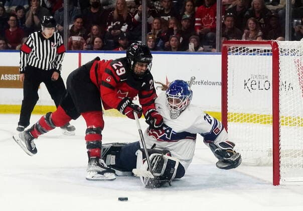 Ice hockey, Womens international, Canada - USA
