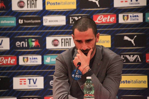 Leonardo Bonucci of Italy during the press conference, PK, Pressekonferenz the day before the friendly football game between the national teams of Albania and Italy, at Air Albania Stadium on 15 November 2022, Tirana, Albania. Photo Nderim Kaceli  Copyright: xNderimxKacelix xipa-agency.netx xLivexMediax 0 IPA_IPA34526711