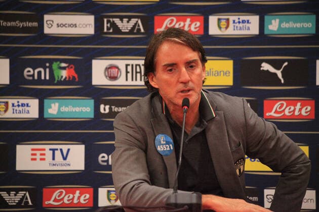 Roberto Mancini head coach of Italy during the press conference, PK, Pressekonferenz the day before the friendly football game between the national teams of Albania and Italy, at Air Albania Stadium on 15 November 2022, Tirana, Albania. Photo Nderim Kaceli  Copyright: xNderimxKacelix xipa-agency.netx xLivexMediax 0 IPA_IPA34526873