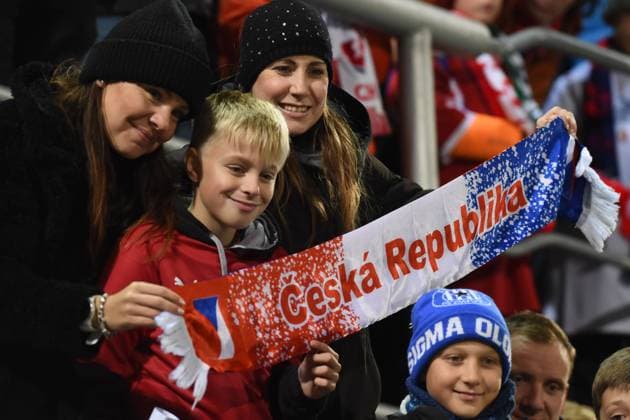 Czech fans during the friendly soccer match Czechia vs Faroe Islands in Olomouc, Czech Republic, November 16, 2022. (CTKxPhoto LudekxPerina) CTKPhotoP2022111608473 