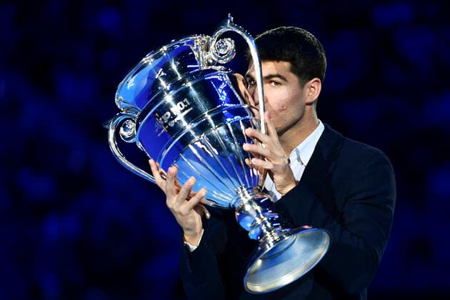 Bilder des Jahres, Sport 11 November Sport Themen der Woche KW46 Sport Bilder des Tages Foto Nicolo Campo LaPresse 16-11-2022 Torino, Italia - Tennis - Nitto ATP, Tennis Herren Finals, giorno 4. Nella foto: Carlos Alcaraz November 16, 2022 Turin Italy - Tennis - Nitto ATP Finals, day 4. In the photo: Carlos Alcaraz  Copyright: xNicoloxCampo LaPresse LaPresse Nx