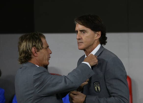 November 16, 2022, Tirana, Albania: Roberto Mancini head coach of Italy during the football friendly football game between the national teams of Albania and Italy, at Air Albania Stadium on 15 November 2022, Tirana, Albania. Photo . friendly football match - Albania vs Italy, Tirana, Albania  - ZUMAl164 20221116_zsa_l164_062 Copyright: xNderimxKacelix