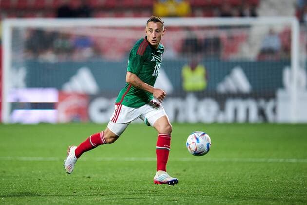 Seleccion Mexicana 2022 Mexico 1-2 Sweden Andres Guardado of Mexico during the game Mexico (Mexican national team, Nationalteam vs Sweden, friendly match of preparation prior to the start of the FIFA World Cup, WM, Weltmeisterschaft, Fussball Qatar 2022, at Montilivi Municipal Stadium, on November 16, 2022. <br><br> Andres Guardado de Mexico durante el partido Mexico (Seleccion Nacional Mexicana) vs Suecia,amistoso de preparacion previo al inicio de la Copa Mundial de la FIFA Qatar 2022, en el Estadio Municipal de Montilivi, el 16 de noviembre de 2022. GIRONA ESPANA ESPANA  Copyright: xJorgexMartinezx 20221116152513_SM_AM_MEX_SWE_GUARDADO34