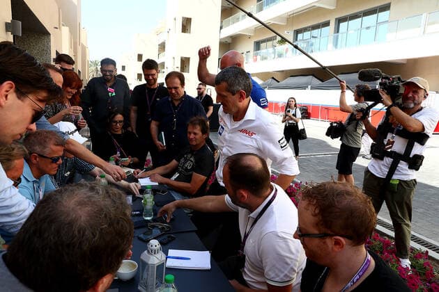 FORMULA 1 ETIHAD AIRWAYS ABU DHABI GRAND PRIX 2022 17 11 2022, Yas Marina Circuit, Abu Dhabi, FORMULA 1 ETIHAD AIRWAYS ABU DHABI GRAND PRIX 2022 , in the picture press conference of team principal Günther Steiner Haas F1 Team why they decided not to give Mick Schumacher from Germany of Team Haas a new contract for 2023 and instead to work with Nico Hülckenberg from Germany nordphotoxGmbHx xBratic nph00250