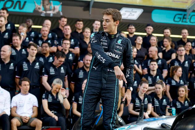 63 George Russell GBR, Mercedes AMG Petronas F1 Team , F1 Grand Prix of Abu Dhabi at Yas Marina Circuit on November 17, 2022 in Abu Dhabi, United Arab Emirates Photo by HOCH ZWEI Abu Dhabi United Arab Emirates
