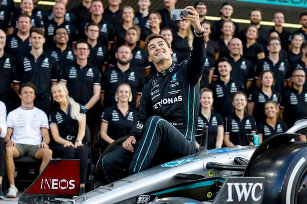 63 George Russell GBR, Mercedes AMG Petronas F1 Team , F1 Grand Prix of Abu Dhabi at Yas Marina Circuit on November 17, 2022 in Abu Dhabi, United Arab Emirates Photo by HOCH ZWEI Abu Dhabi United Arab Emirates