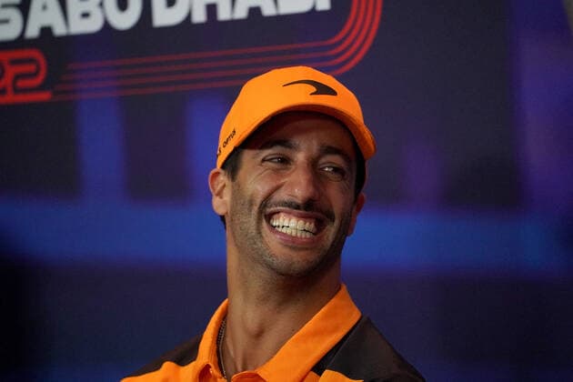 FORMULA 1 ETIHAD AIRWAYS ABU DHABI GRAND PRIX 2022 17 11 2022, Yas Marina Circuit, Abu Dhabi, FORMULA 1 ETIHAD AIRWAYS ABU DHABI GRAND PRIX 2022 , pictured Daniel Ricciardo AUS , McLaren F1 Team nordphotoxGmbHx xBratic nph00250
