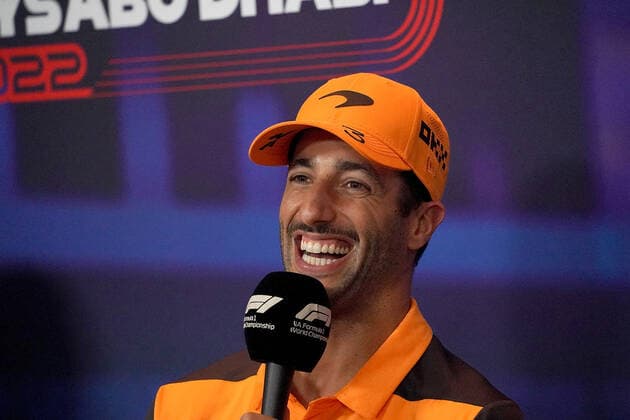 FORMULA 1 ETIHAD AIRWAYS ABU DHABI GRAND PRIX 2022 17 11 2022, Yas Marina Circuit, Abu Dhabi, FORMULA 1 ETIHAD AIRWAYS ABU DHABI GRAND PRIX 2022 , pictured Daniel Ricciardo AUS , McLaren F1 Team nordphotoxGmbHx xBratic nph00250