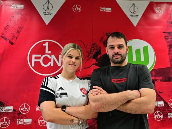 17 11 2022 1 FC Nuremberg FCN club womens media appointment press conference ahead of the womens DFB Cup match give the VfL Wolfsburg Lea Paulick 1, 1 FC Nuremberg FCN Osman Cankaya coach 1 FC Nuremberg FCN
