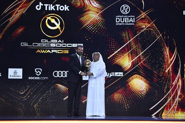 Foto Fabio Ferrari LaPresse - 17 Novembre 2022 - Dubai, Emirati Arabi Uniti - - Calcio -17ma edizione di Dubai International Sports Conference - Globe Soccer Awards 2022. Nella foto: Jose Angel Sanchez - Best Executive of the year November 17, 2022 Dubai, United Arab Emirates - sport - Soccer - 17th edition of the Dubai International Sports Conference - Globe Soccer Awards 2022. In the pic: Jose Angel Sanchez - Best Executive of the year  Copyright: xFabioxFerrari LaPressex