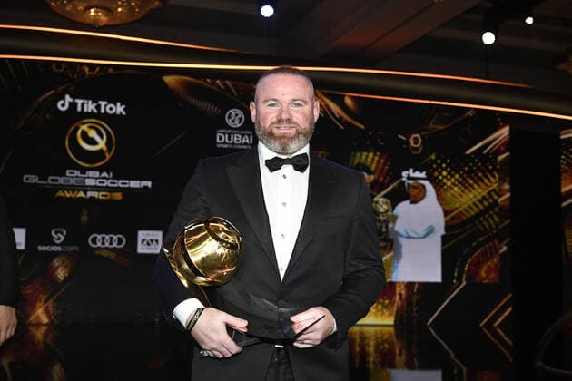 Foto Fabio Ferrari LaPresse - 17 Novembre 2022 - Dubai, Emirati Arabi Uniti - - Calcio -17ma edizione di Dubai International Sports Conference - Globe Soccer Awards 2022. Nella foto: Wayne Rooney - Player Career Award November 17, 2022 Dubai, United Arab Emirates - sport - Soccer - 17th edition of the Dubai International Sports Conference - Globe Soccer Awards 2022. In the pic: Wayne Rooney - Player Career Award  Copyright: xFabioxFerrari LaPressex