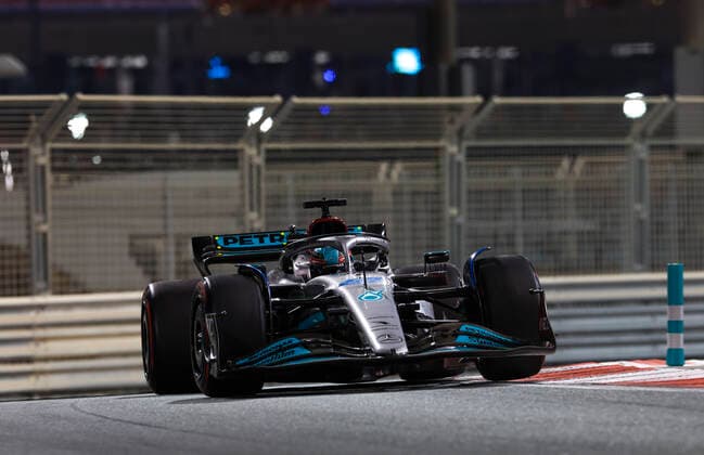 63 George Russell GBR, Mercedes AMG Petronas F1 Team , F1 Grand Prix of Abu Dhabi at Yas Marina Circuit on November 18, 2022 in Abu Dhabi, United Arab Emirates Photo by HOCH ZWEI Abu Dhabi United Arab Emirates