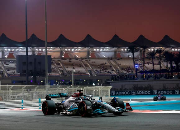 63 George Russell GBR, Mercedes AMG Petronas F1 Team , F1 Grand Prix of Abu Dhabi at Yas Marina Circuit on November 18, 2022 in Abu Dhabi, United Arab Emirates Photo by HOCH ZWEI Abu Dhabi United Arab Emirates