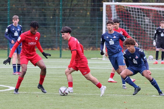 Sport Viktoria Köln vs 1 FC Köln, A Junior Bundesliga West, Sportpark Höhenberg, center Salvatore Davide Giambra Viktoria , 19 11 2021, Photo